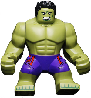 LEGO Minifigure-Hulk - Giant, Dark Purple Pants with Dark Red Pattern-Super Heroes-SH173-Creative Brick Builders